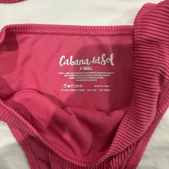 Pink Ribbed Bikini Set - Picture 2 of 3